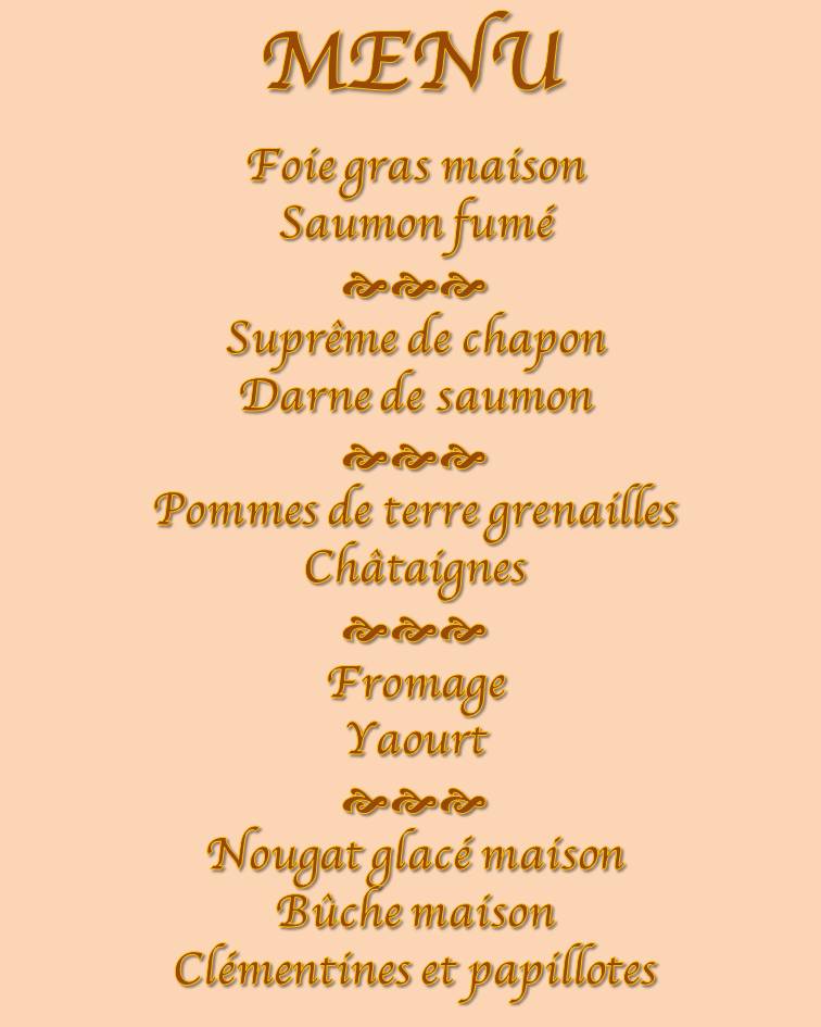 Menu festif de fin d'année au restaurant scolaire (18/12/2020) (reporté